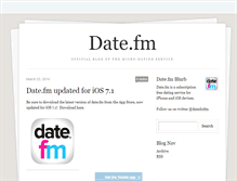 Tablet Screenshot of blog.date.fm